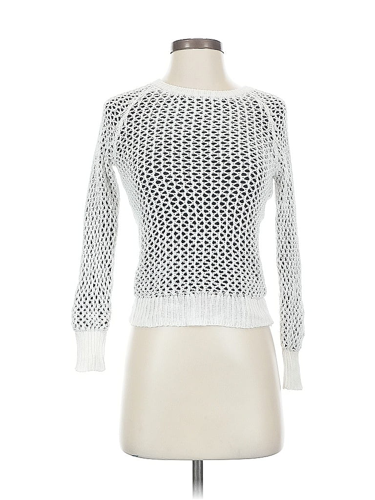 Pre-owned Halogen Pullover Sweater In White