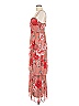 Crystal Doll 100% Polyester Floral Red Cocktail Dress Size 7 - photo 5