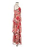 Crystal Doll 100% Polyester Floral Red Cocktail Dress Size 7 - photo 4