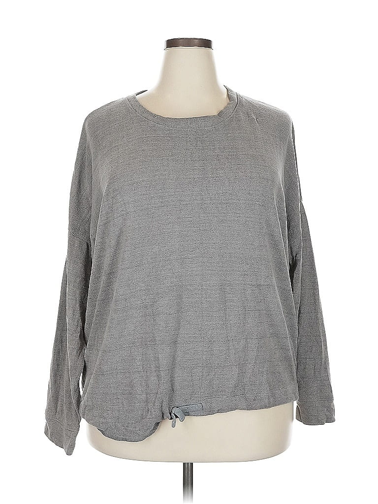 Pre-owned Three Dots Pullover Sweater In Gray