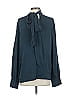 Lewit Teal Long Sleeve Silk Top Size L - photo 2