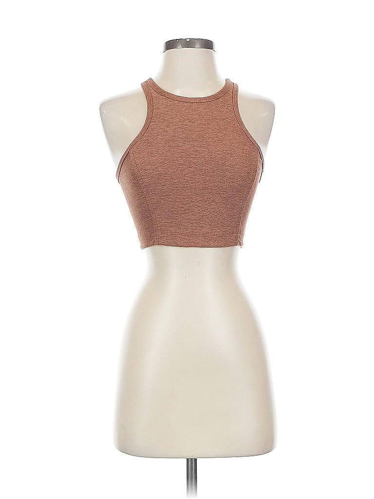Pre-owned Outdoor Voices Tank Top Brown Halter Neckline Tops