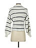 Polly 100% Acrylic Stripes White Turtleneck Sweater Size 2 - photo 2