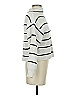 Polly 100% Acrylic Stripes White Turtleneck Sweater Size 2 - photo 4