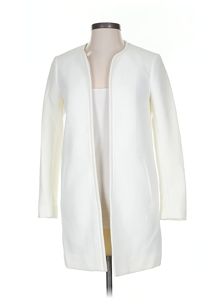 Pre-owned H&m Coat In White