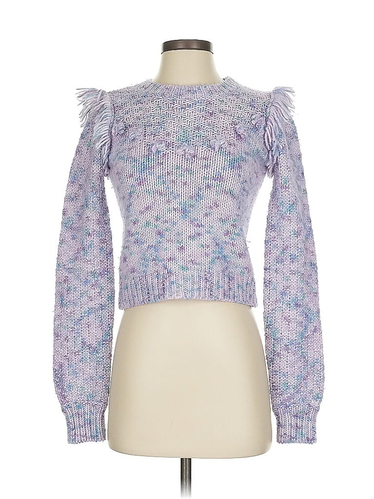 Pre-owned Loveshackfancy Pullover Sweater In Purple