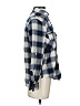 Zara Basic Plaid Blue Long Sleeve Blouse Size S - photo 4