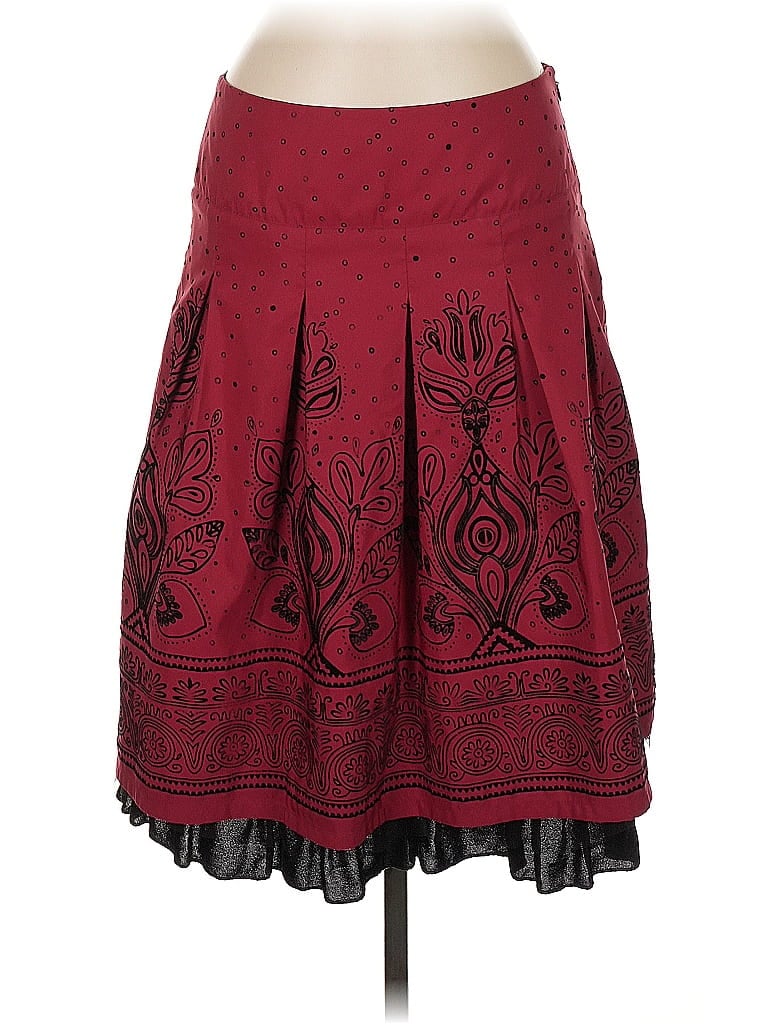 Pre-owned Apt. 9 Casual Skirt In Burgundy