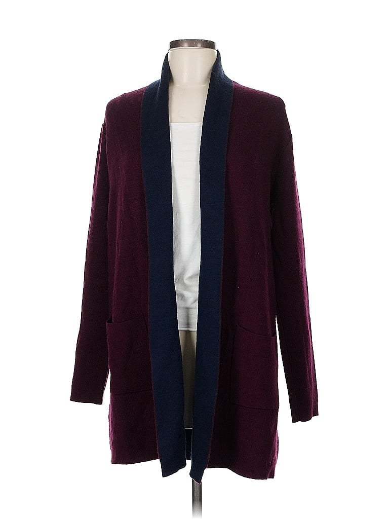 Pre-owned Adrienne Vittadini Cardigan Sweater In Burgundy