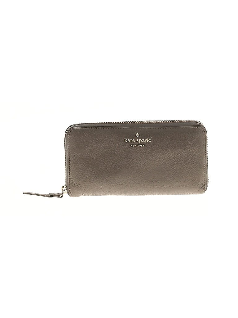 Pre-owned Kate Spade New York Leather Wallet In Gray