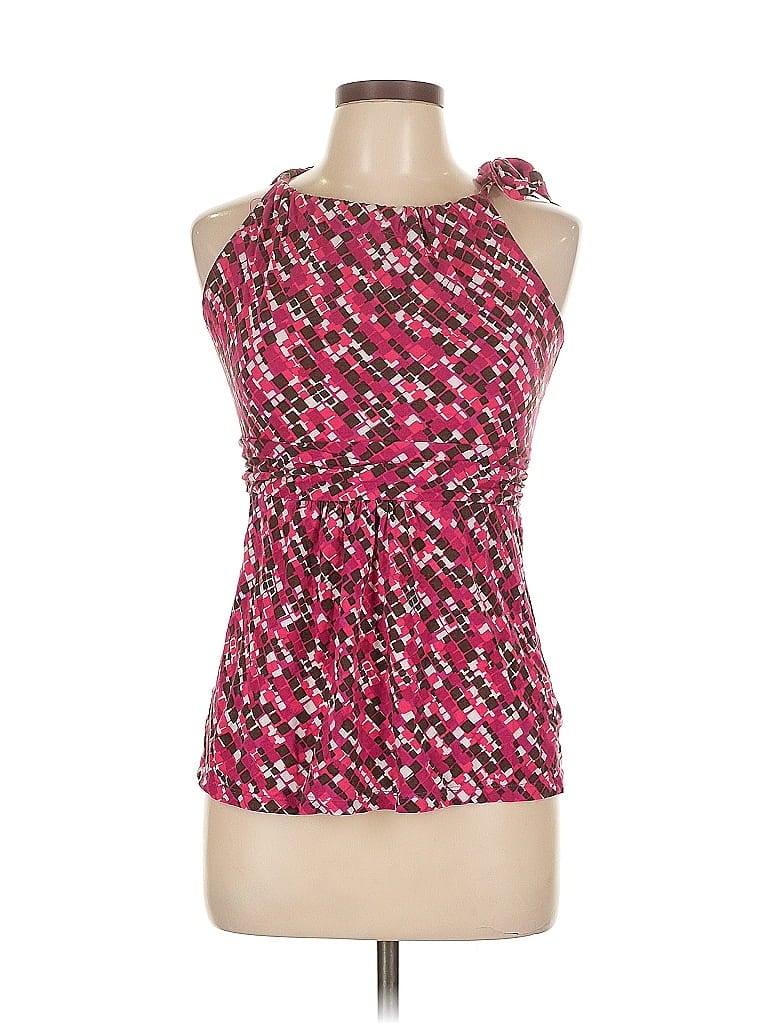 Pre-owned Ann Taylor Factory Tank Top Pink Halter Neckline Tops