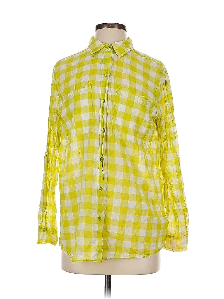 Pre-owned Michael Michael Kors Long Sleeve Button Down Shirt In Yellow