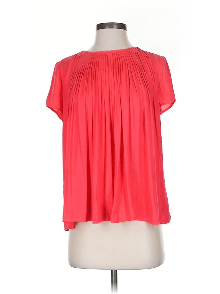 Pre-owned Left Coast By Dolan Short Sleeve Blouse In Pink