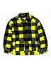 Treasure & Bond 100% Polyester Checkered-gingham Yellow Fleece Jacket Size 14 - 16 - photo 1