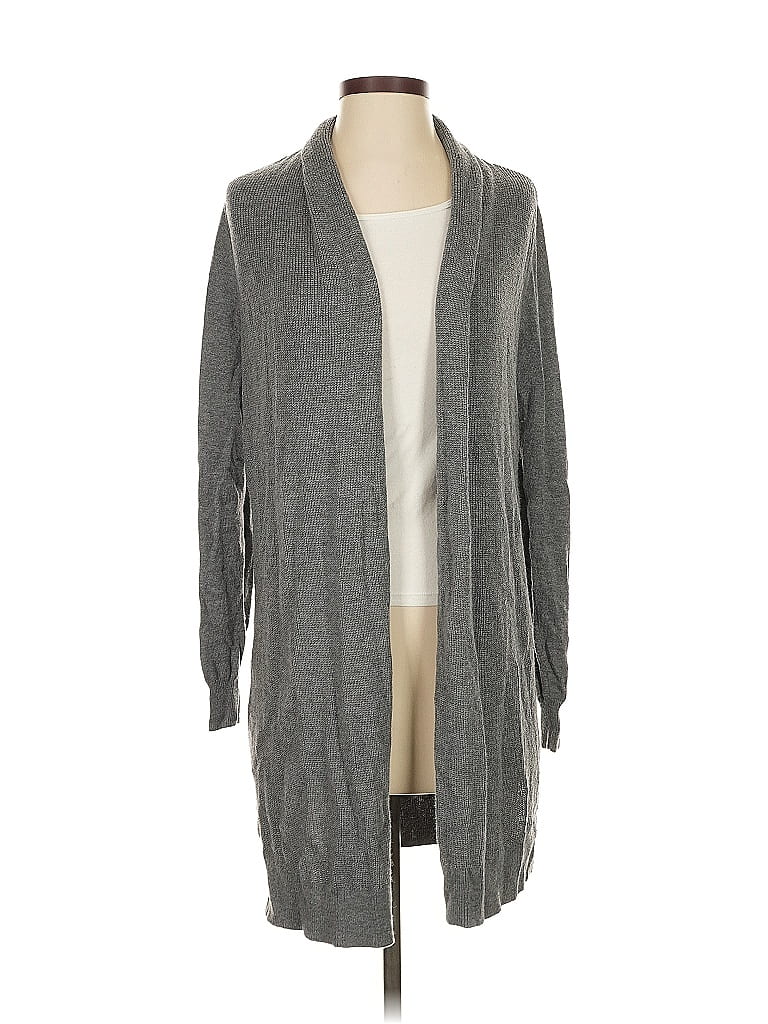 Pre-owned Ann Taylor Cardigan Sweater In Gray