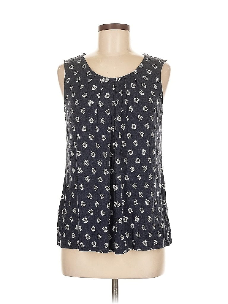 Pre-owned Croft & Barrow Tank Top Black Tie Neck Tops