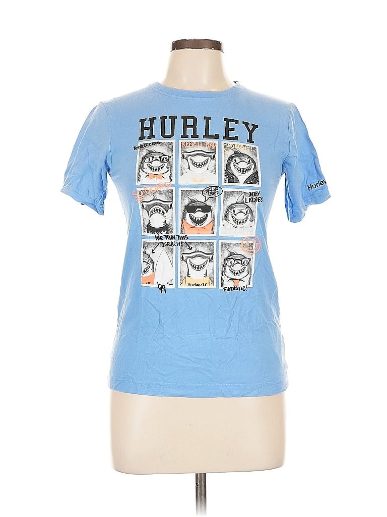 Pre-owned Hurley Short Sleeve T-shirt In Blue