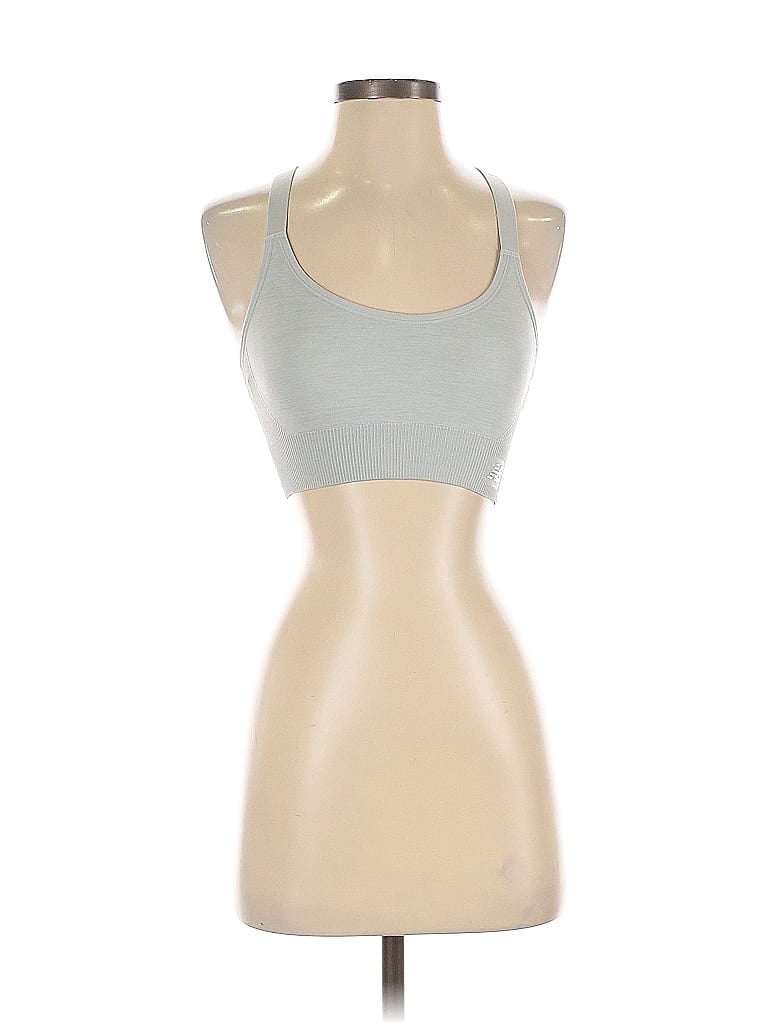 Pre-owned New Balance Tank Top Silver Halter Neckline Tops