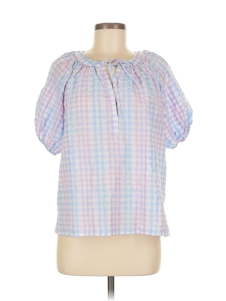 Ann Taylor Loft Short Sleeve Blouse In Multi