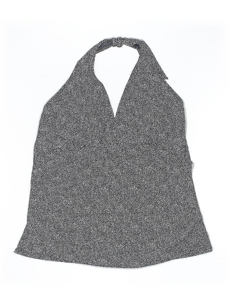 Pre-owned Profile By Gottex Swimsuit Top Gray Tweed Pattern Swimwear