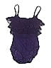 Longitude Purple One Piece Swimsuit Size 8 - photo 1