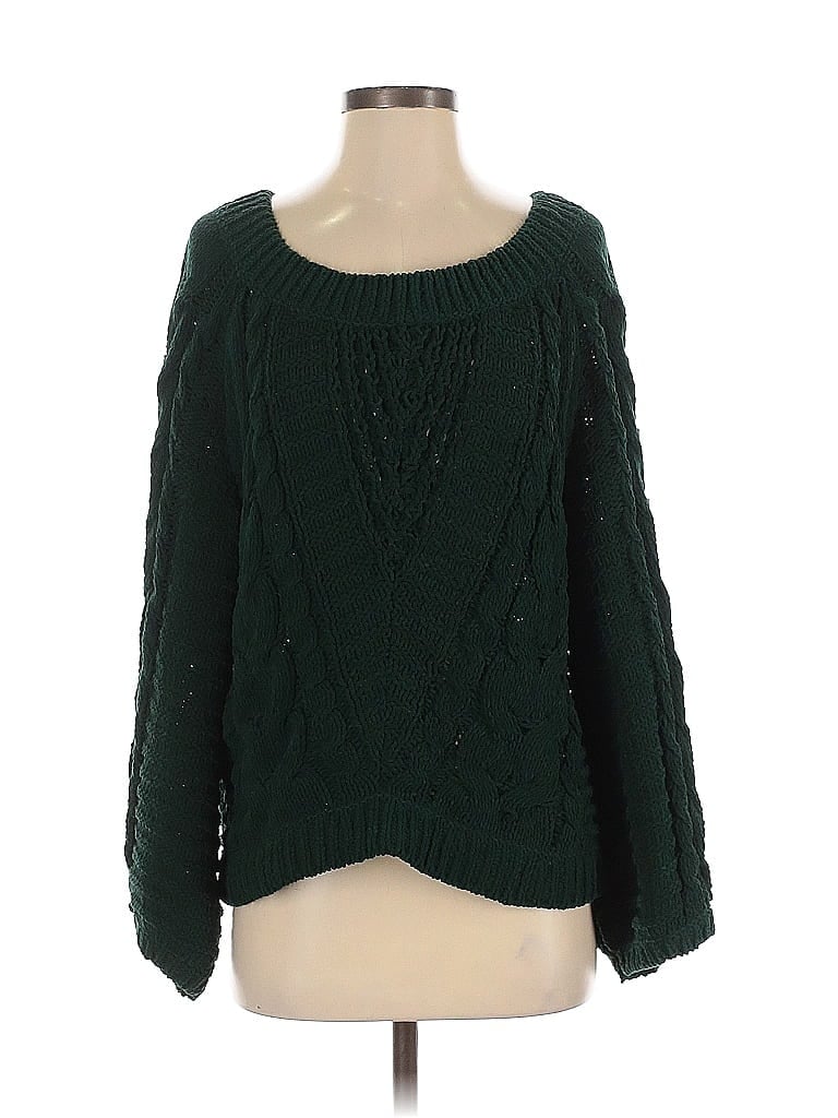 Pre-owned Express Pullover Sweater In Green