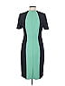 Basler Color Block Teal Green Cocktail Dress Size L (estimated) - photo 2