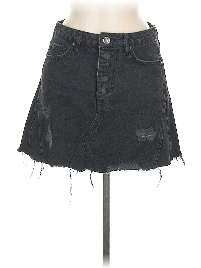 Pre-owned We The Free Denim Skirt In Black