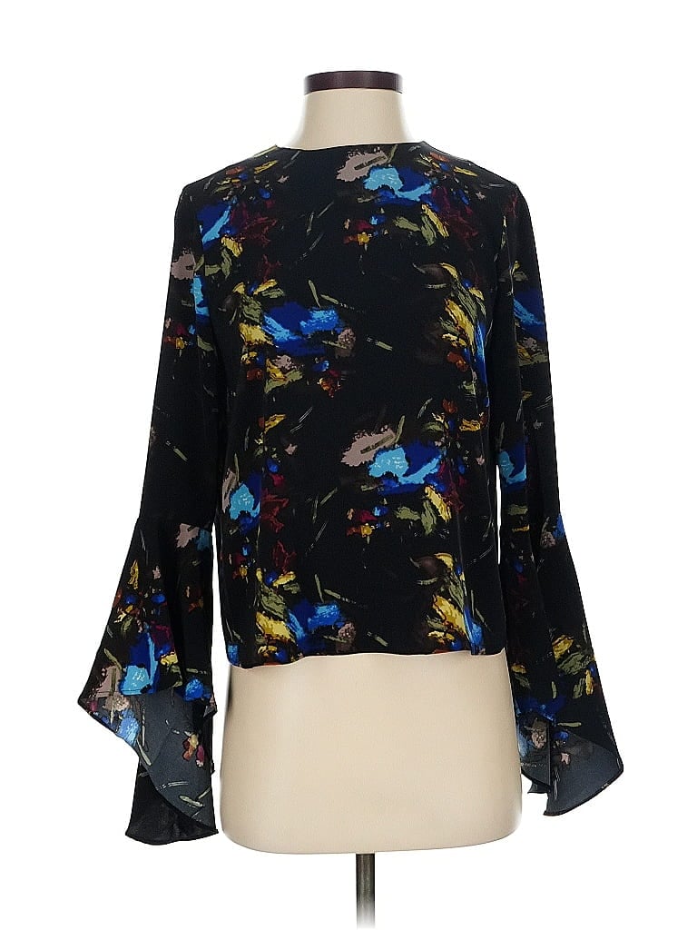 Click to view more detailed imagery on our partner's website Pre-owned Carmen Marc Valvo Long Sleeve Blouse In Black