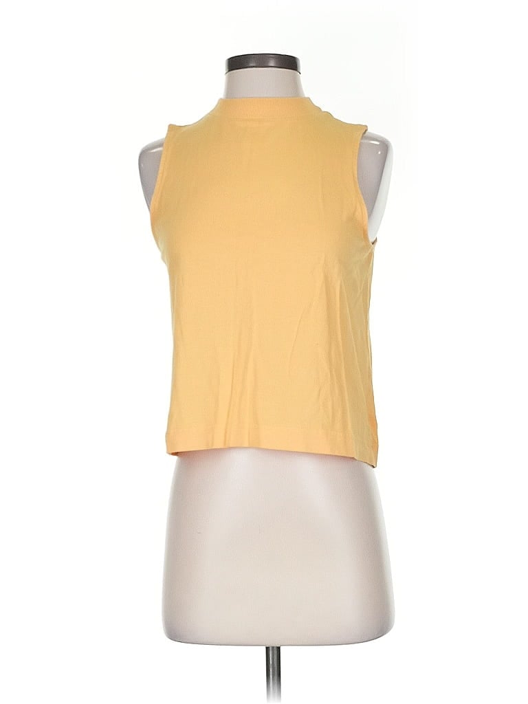 Pre-owned All In Motion Tank Top Yellow Halter Neckline Tops