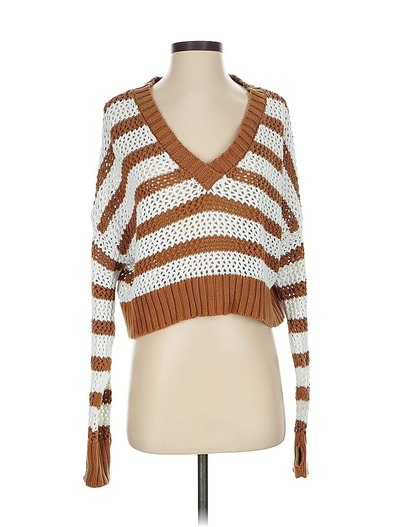 Pre-owned Offline By Aerie Pullover Sweater In Brown