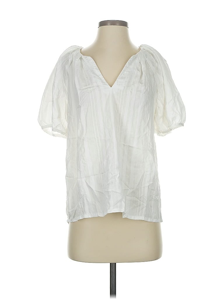 Pre-owned A New Day Short Sleeve Blouse In White
