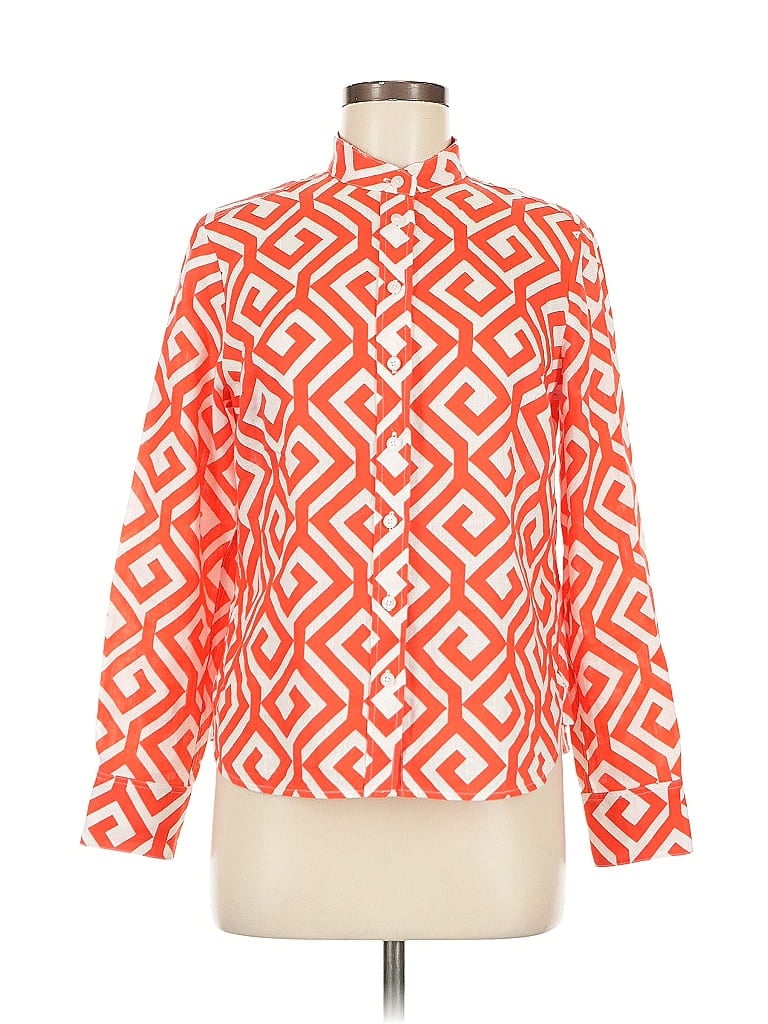 Pre-owned Boden Long Sleeve Blouse In Orange