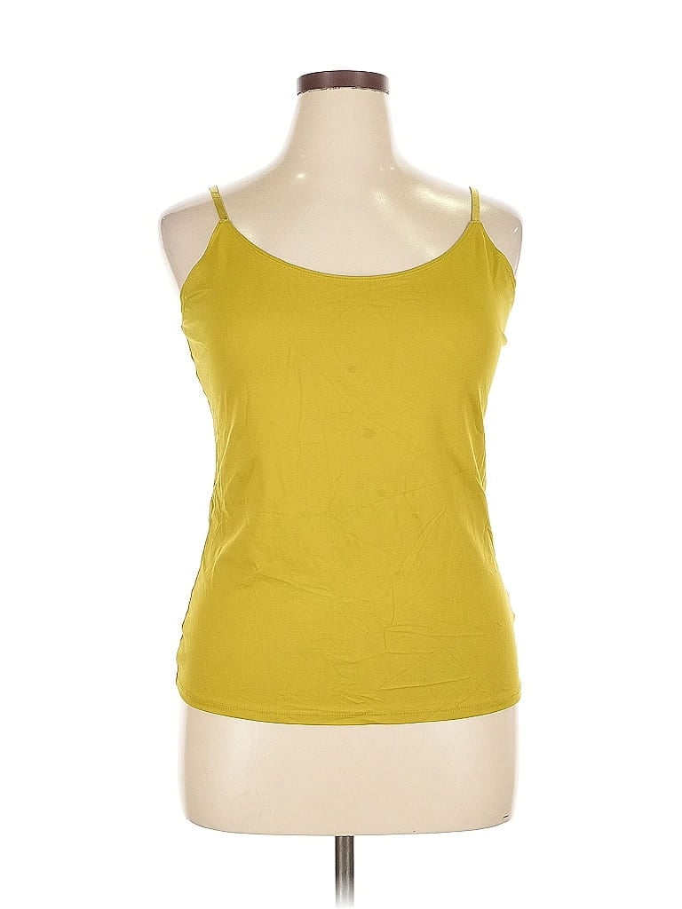 Pre-owned Coldwater Creek Tank Top Yellow Strapless Neckline Tops