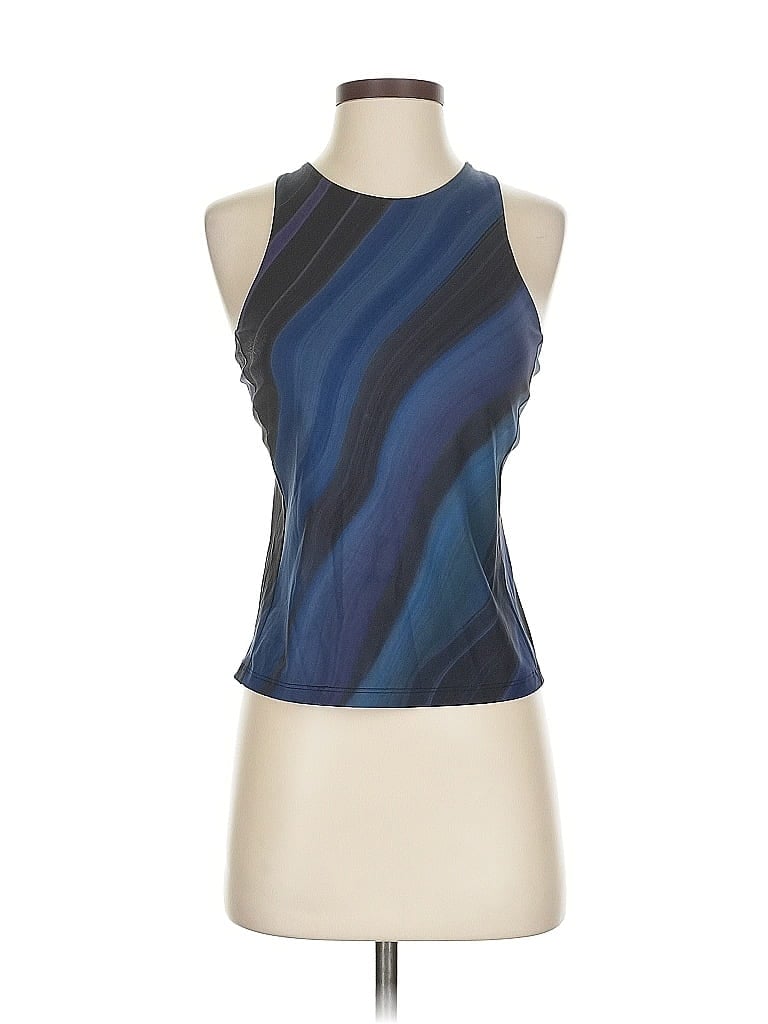 Pre-owned Athleta Tank Top Blue Halter Neckline Tops