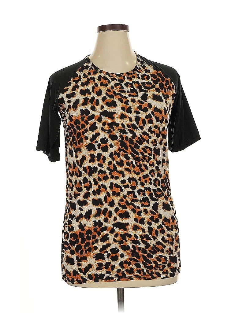 Pre-owned Doublju 3/4 Sleeve T-shirt In Brown