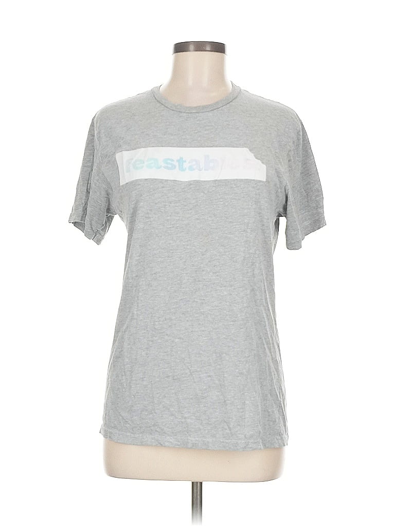 Pre-owned Assorted Brands Short Sleeve T-shirt In Gray