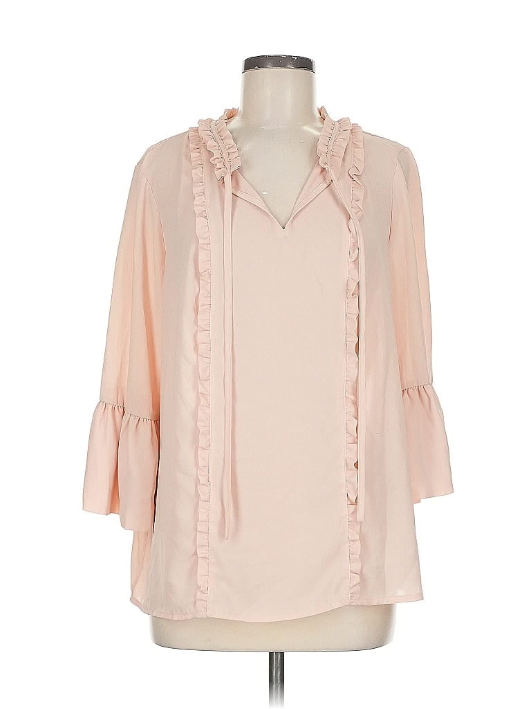 Pre-owned Karl Lagerfeld 3/4 Sleeve Blouse In Pink