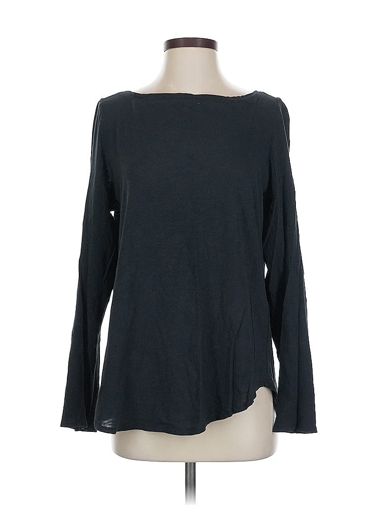 Pre-owned Eileen Fisher Long Sleeve T-shirt In Black