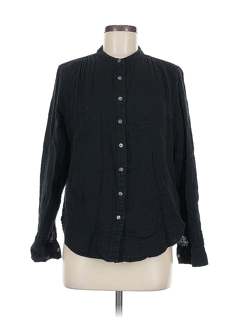 Pre-owned Gap Long Sleeve Button Down Shirt In Black