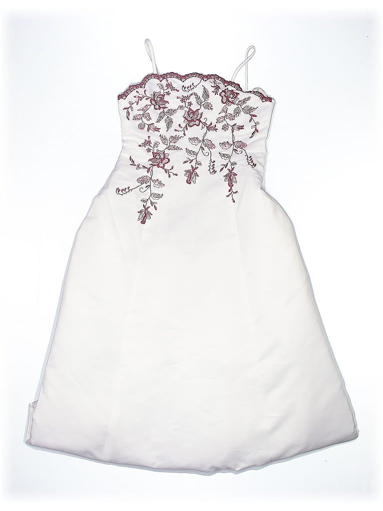 Pre-owned David's Bridal Cocktail Dress In White