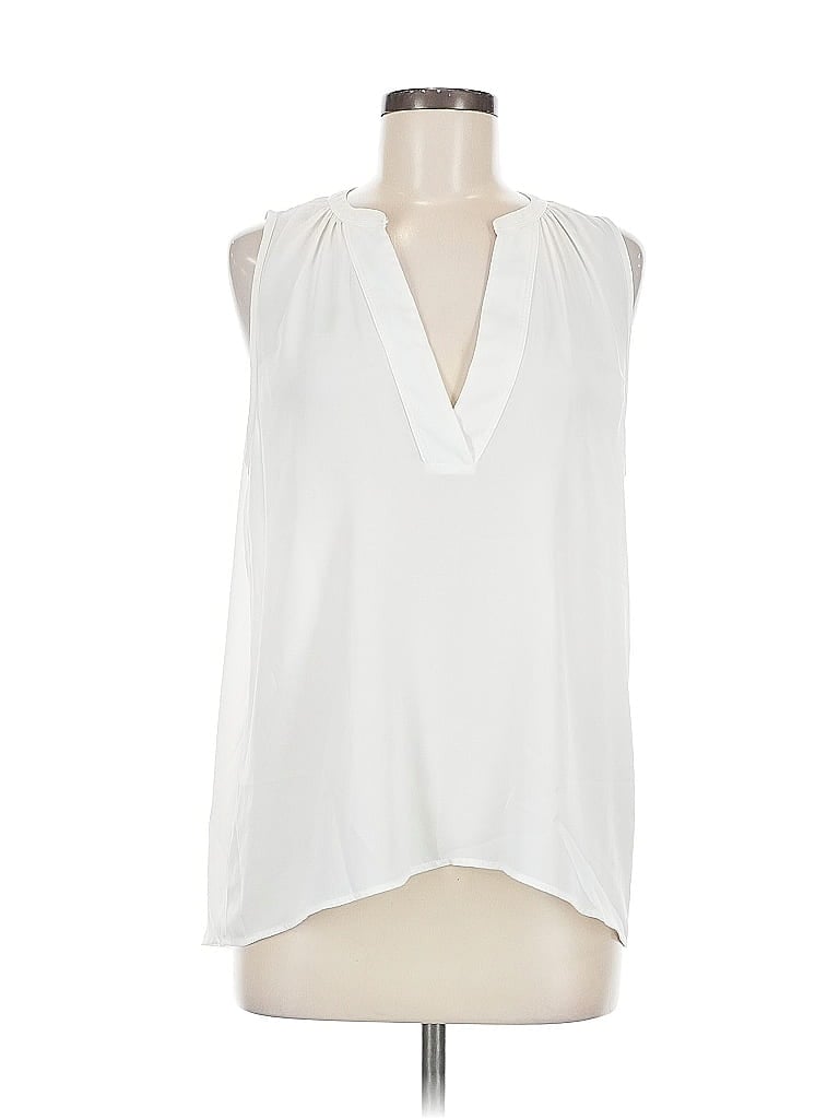 Pre-owned J.crew 365 Sleeveless Blouse In White