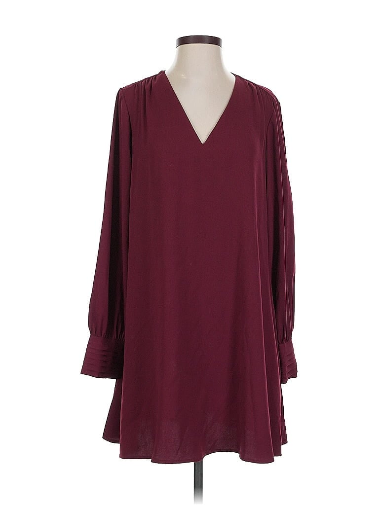 Pre-owned A New Day Casual Dress In Burgundy