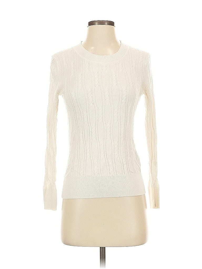 Pre-owned Banana Republic Factory Store Turtleneck Sweater In White