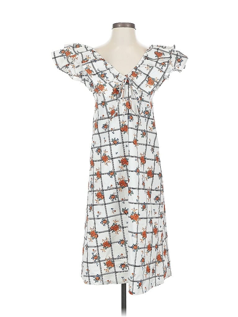 Pre-owned Zara Casual Dress In White