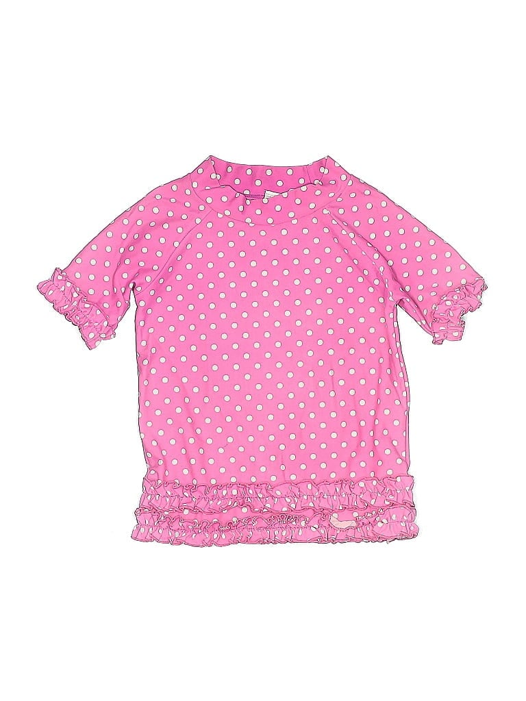 Click to view more detailed imagery on our partner's website Pre-owned Ruffle Butts Kids' Rash Guard In Pink