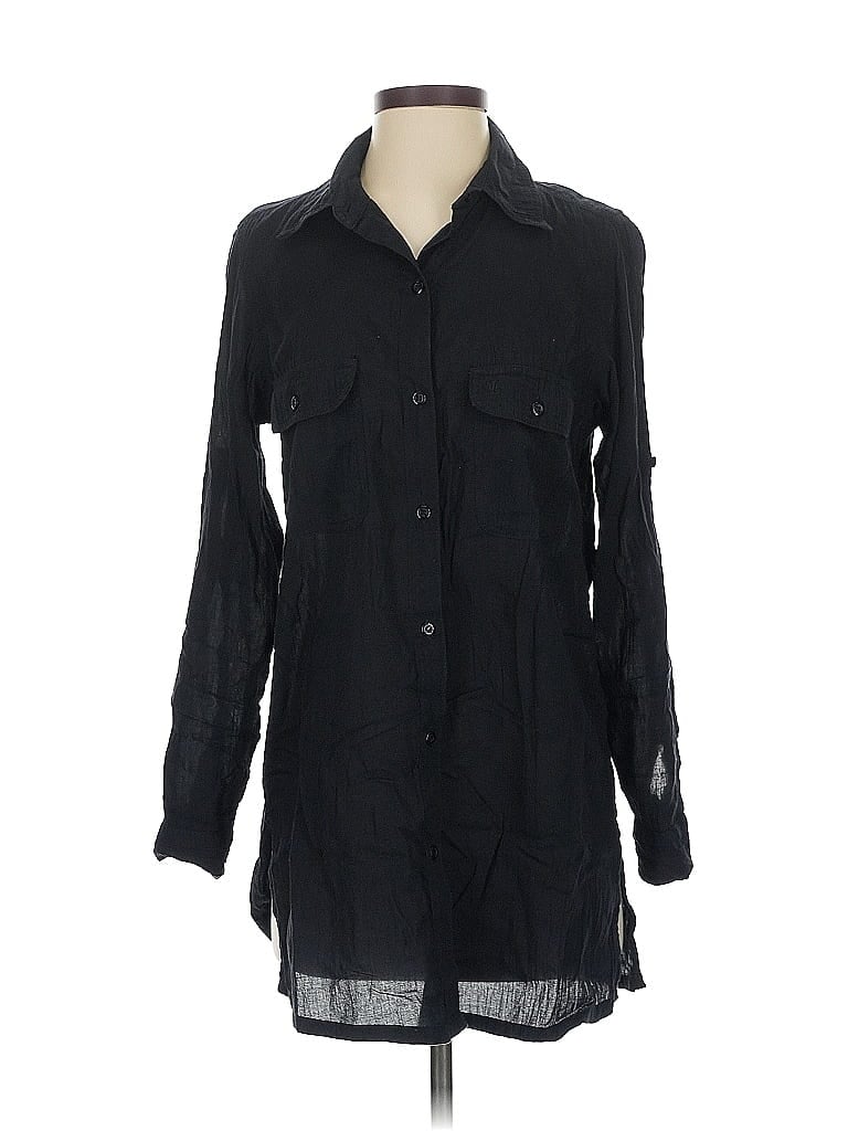 Pre-owned Polo Ralph Lauren Long Sleeve Blouse In Black