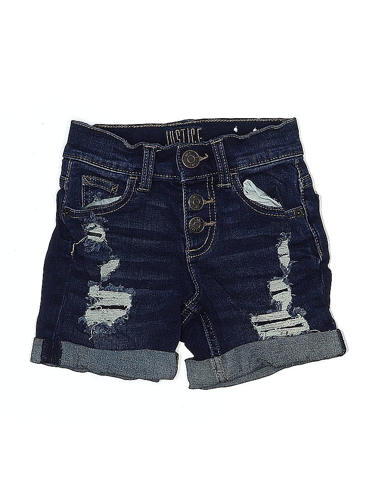 Pre-owned Justice Kids' Denim Shorts In Blue