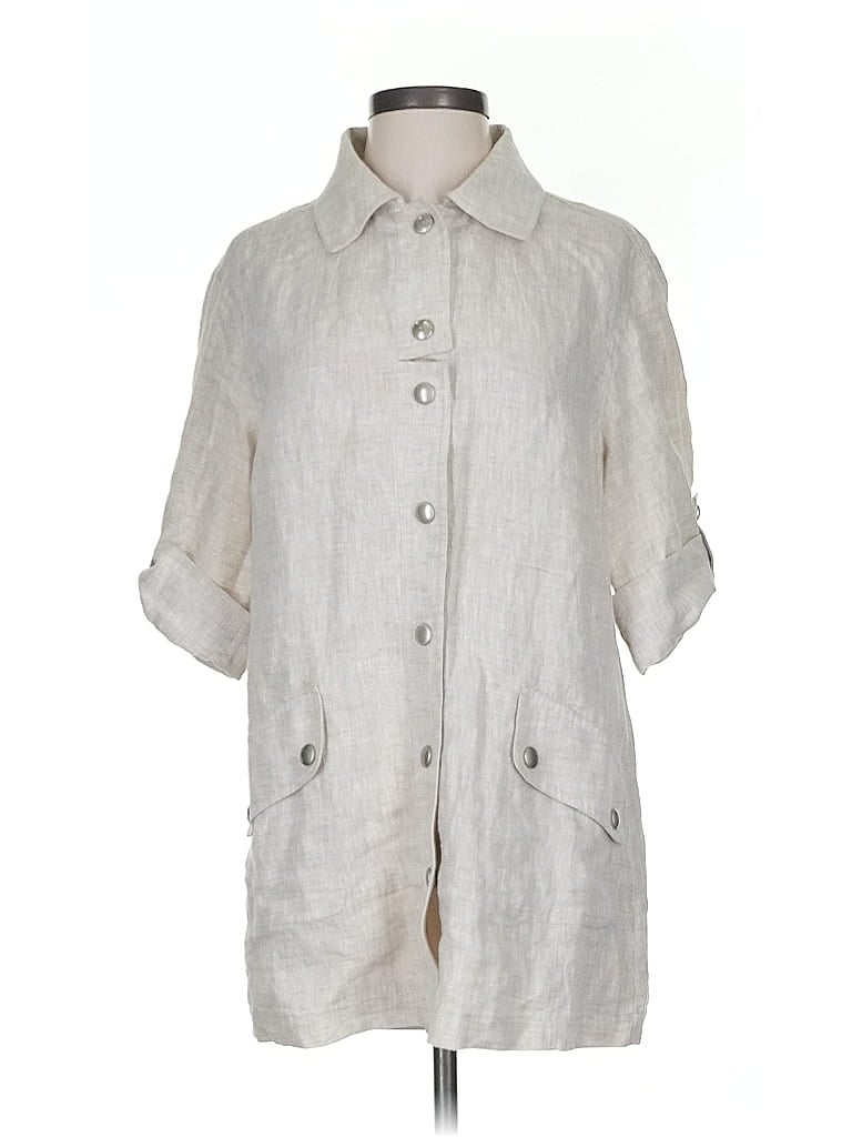 Pre-owned Worth Coat In Gray