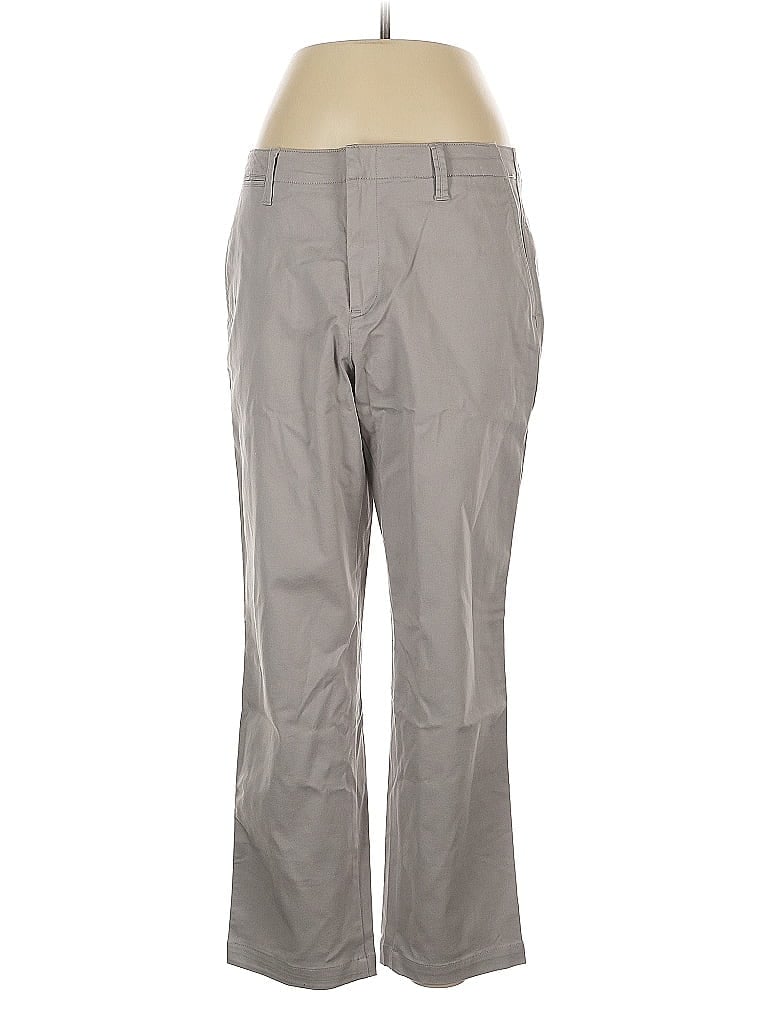 Pre-owned Lands' End Khaki Pant In Gray
